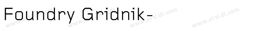Foundry Gridnik字体转换